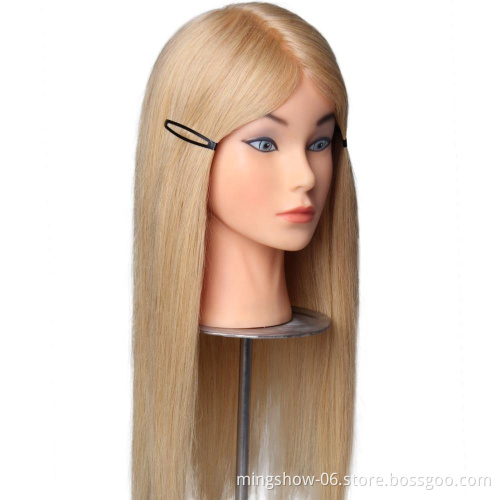 Ship within 24 hours long hair rose gold mannequin head wig